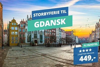 Rejs på storbyferie til Gdansk i 2 nætter for KUN 449,-