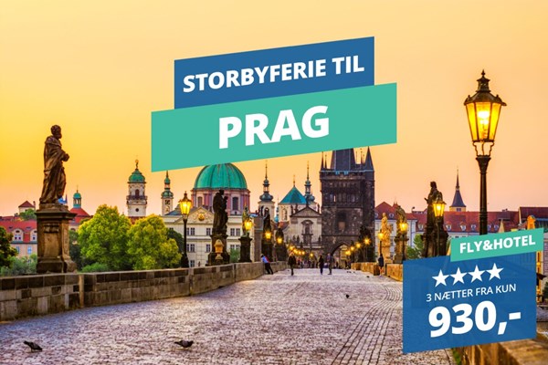 Rejs billigt på storbyferie til Prag fra 930,-