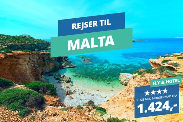 Få det bedste af Malta – 4-stjernede pakkerejser med morgenmaden inkluderet fra 1.424,-