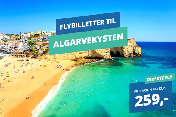 Flyv på en uges sommerferie til Algarvekysten fra 259,-