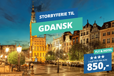 3 nætter i Gdansk med både fly og hotel fra 850,-