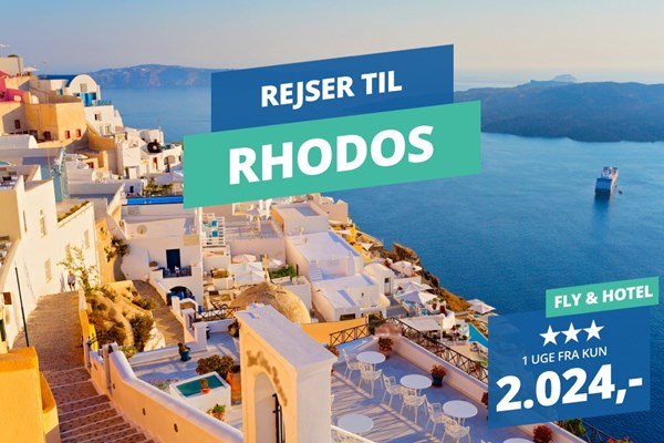 Bestil din sommerferie til Rhodos fra 2.024,-