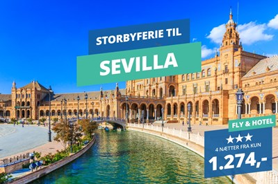 Tag på en uforglemmelig storbyferie til det autentiske Sevilla fra blot 1.274,-