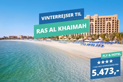 4-stjernet badeferie i Ras Al Khaimah nær Dubai i januar fra 5.473,- 4-stjernet badeferie i Ras Al Khaimah nær Dubai i januar fra 5.473,-