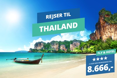 Start vinteren ud med 2 uger i Thailand med fly t/r og 4★ hotel fra 8.666,-