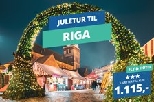 Rejs på juletur til Riga inkl. fly & hotel fra 1.115,-