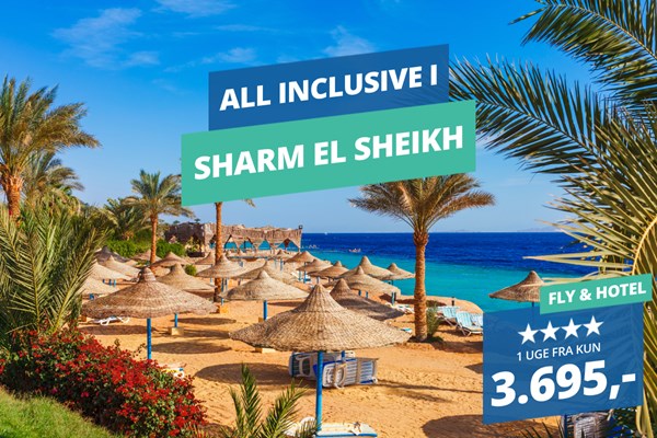 Få en strålende start på det nye år med sol og varme – 4★ januarrejser til Sharm El Sheikh med All Inclusive fra 3.695,-