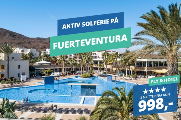 Vildt billigt! Aktiv solferie på Fuerteventura for kun 998,-