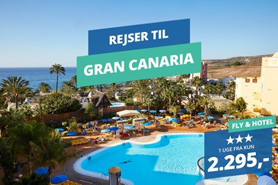 Spar 56% – Rejs til Gran Canaria i december for 2.295,- Spar 56% – Rejs til Gran Canaria i december for 2.295,-