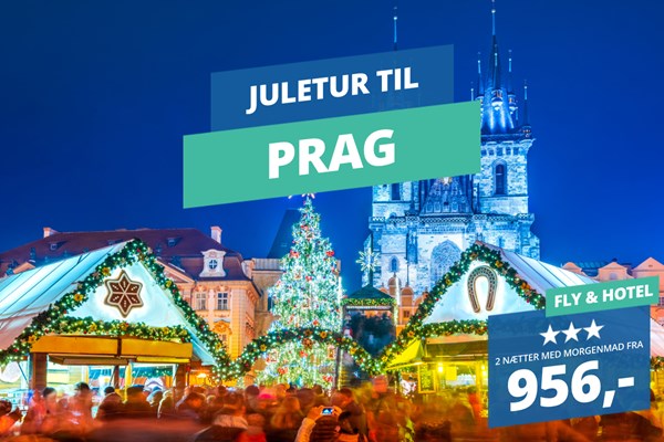 Rejs billigt på juletur til Prag fra 956,-