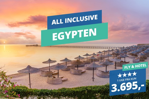 4-stjernede vinterrejser til Egypten med All inclusive fra 3.695,-