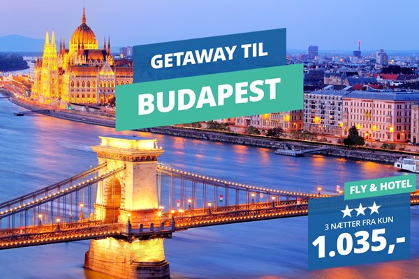 Rejs på storbyferie til Budapest – 3 nætter med fly og 3★ hotel fra 1.035,-