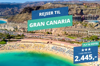 3-stjernede vinterrejser til Gran Canaria fra 2.445,-