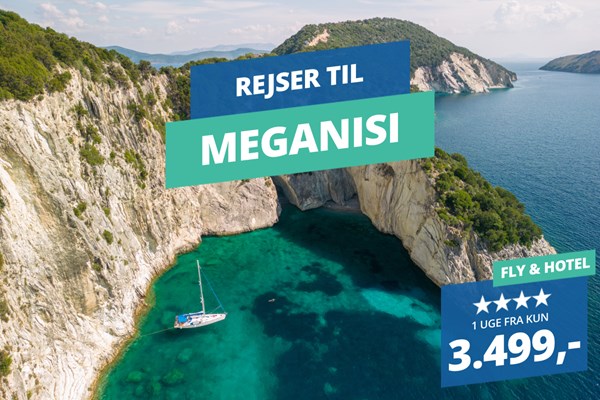 Afslapning på græske Meganisi med Mini All Inclusive & Ø-All Inclusive for 3.499,-