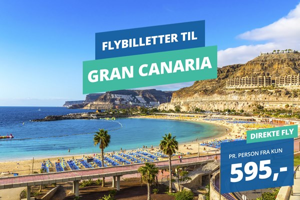Afbudsfly t/r til Gran Canaria fra 595,-