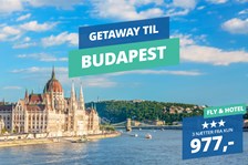Rejs på forårsferie til Budapest i 3 nætter med både fly og 3? hotel fra 977,-