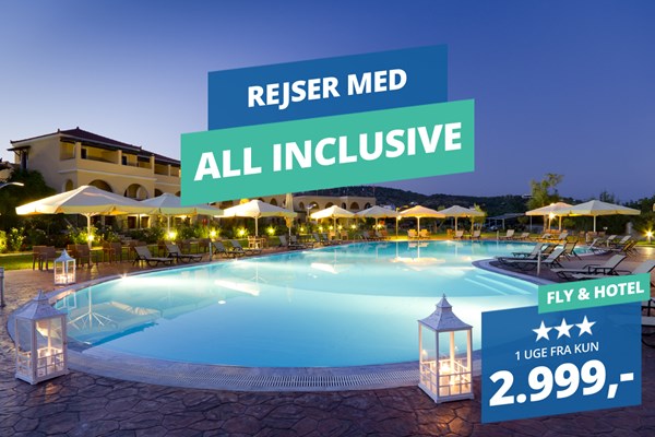 Rejser i august med All inclusive fra 2.999,-