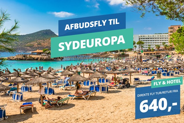 Billige afbudsfly til Sydeuropa fra 640,-