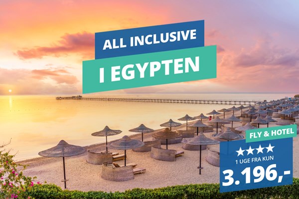 4-stjernede vinterrejser til Egypten med All inclusive fra 3.196,-