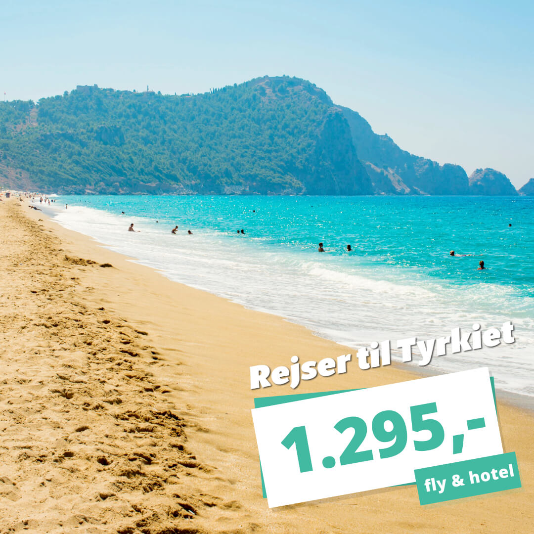 Billige rejser til Tyrkiet! 1 uge i juni med fly og hotel fra 1.295,-
