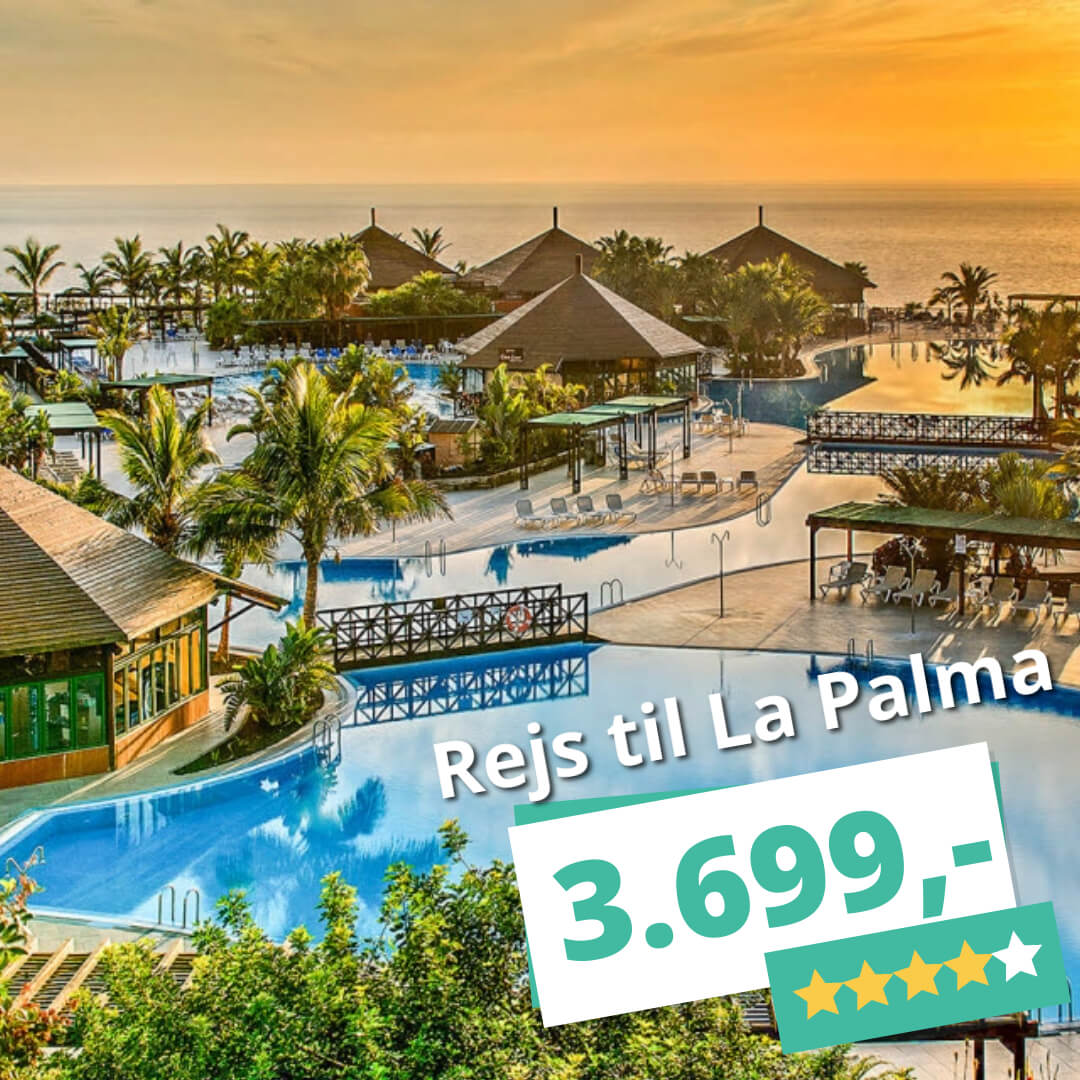 La Palma kalder – Rejs afsted på fredag og nyd 1 uge med All Inclusive, 7 pools og kæmpe aktivitetsprogram for kun 3.699 kr