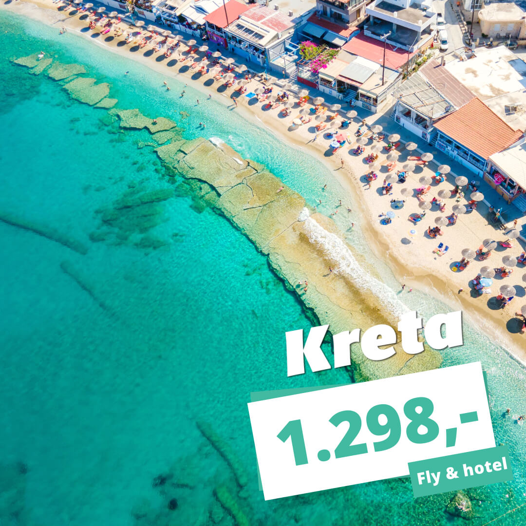 STORT PRISFALD! 1 uges ferie på Kreta fra KUN 1.298 kr. pr. person!