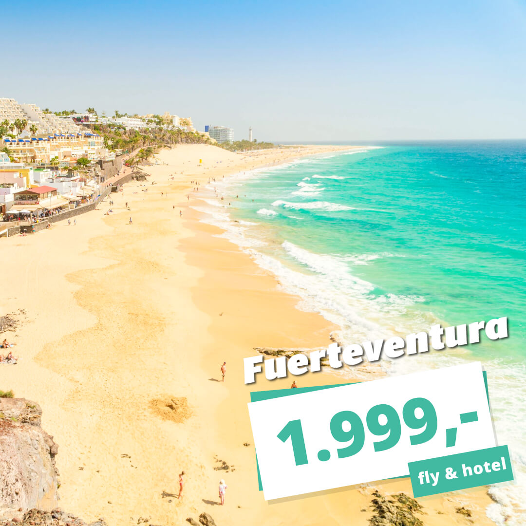Afbudsrejser til Fuerteventura – 1 uges ferie fra 1.999,-!