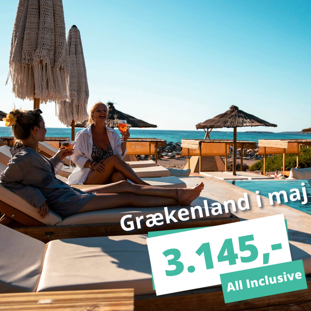 Tag på 1 uges All Inclusive til Grækenland i maj – fra 3.145,-