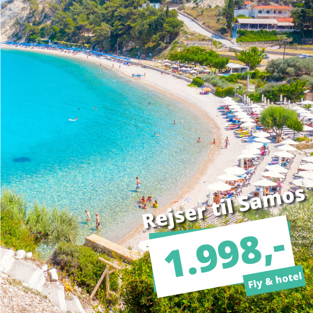 1 uge på charmerende Samos? Rejs afsted fra bare 1.998,-!