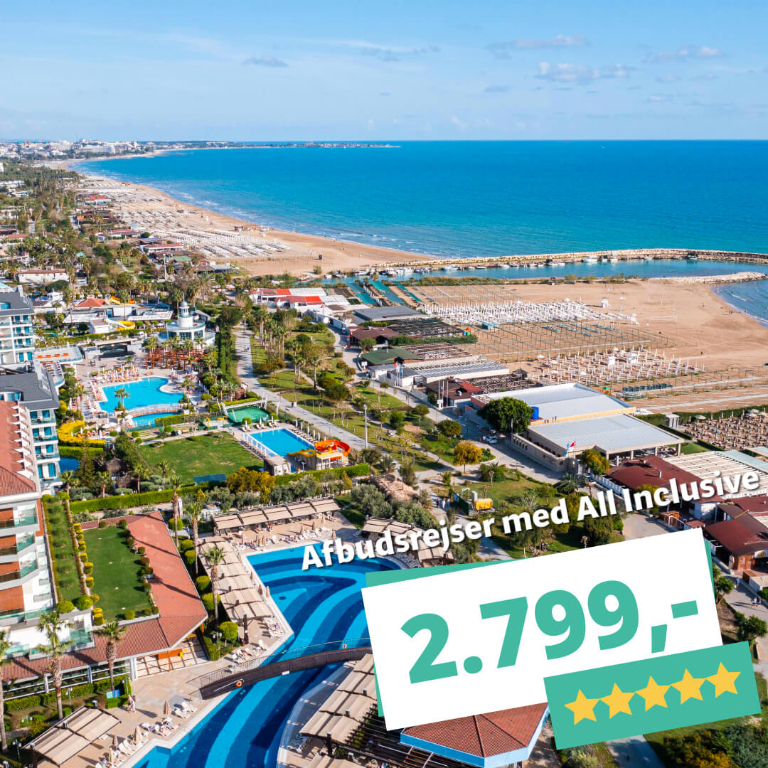 Luksus til lavpris: 5★ All Inclusive fra 2.799,-!