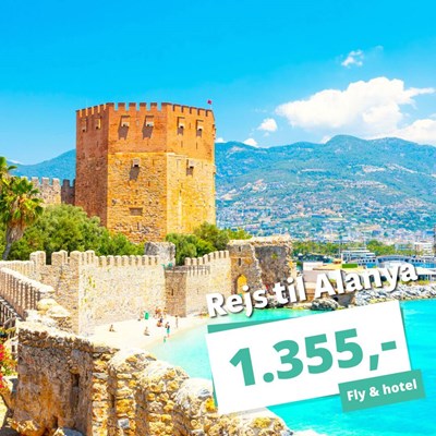 Brug for en uges ferie? Rejs til Alanya fra kun 1.355 kr.! ☀️