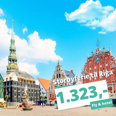 Baltisk charme og sommersol – Riga fra KUN 1.323 kr. inkl. fly!