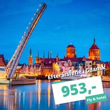 Rejs på efterårsferie til Gdansk i oktober fra KUN 953,-