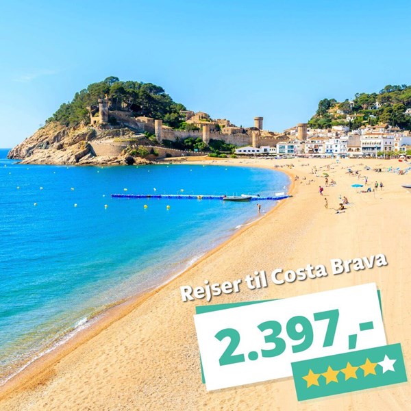 Rejs billigt på 4★ ferie i september til Costa Brava fra KUN 2.397,-