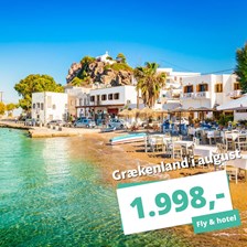 Rejs til Grækenland i august med fly t/r og hotel fra 1.998,-