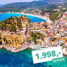 Rejs billigt til Parga – 7 dage fra 1.998 kr.