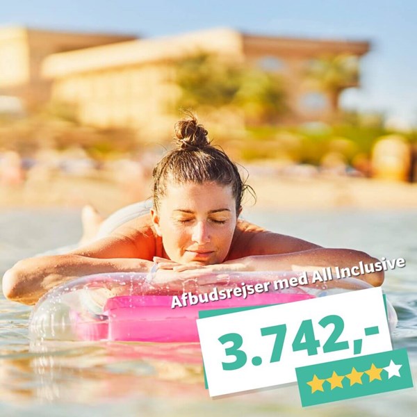 4★ Afbudsrejser til Egypten med All Inclusive fra KUN 3.742,- 4★ Afbudsrejser til Egypten med All Inclusive fra KUN 3.742,-