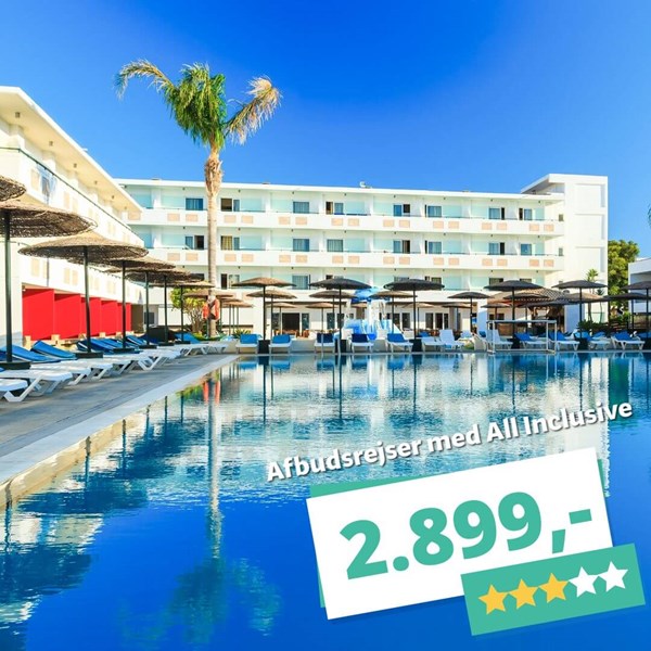 Rejs afsted inden for en uge med 3★ afbudsrejser inkl. All Inclusive – fra KUN 2.899,-! Rejs afsted inden for en uge med 3★ afbudsrejser inkl. All Inclusive – fra KUN 2.899,-!