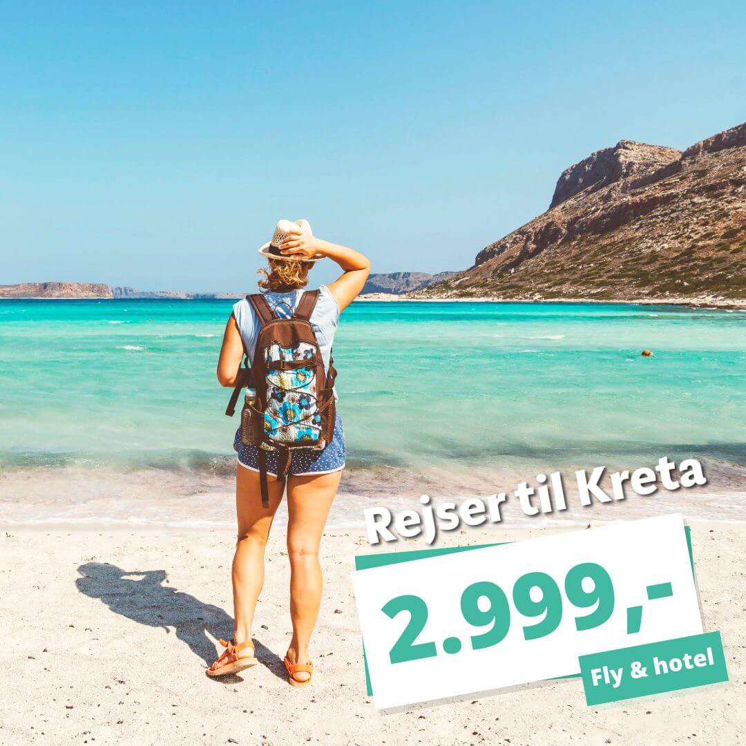 Billige rejser til Kreta i 2026 – Book en uge fra 2.999,-