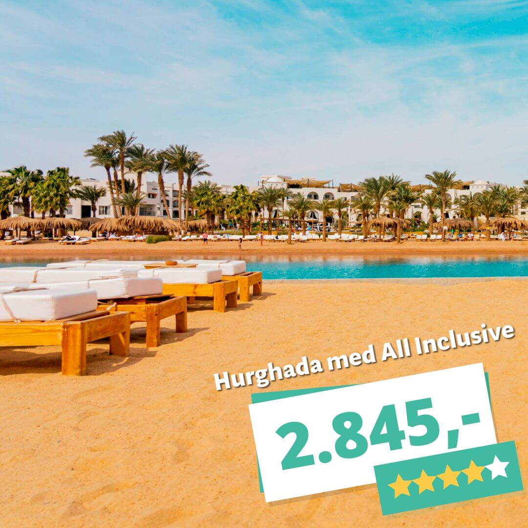 Slut året af med en tur til varmen – 4★ rejser til Hurghada med All Inclusive fra 2.845 kr