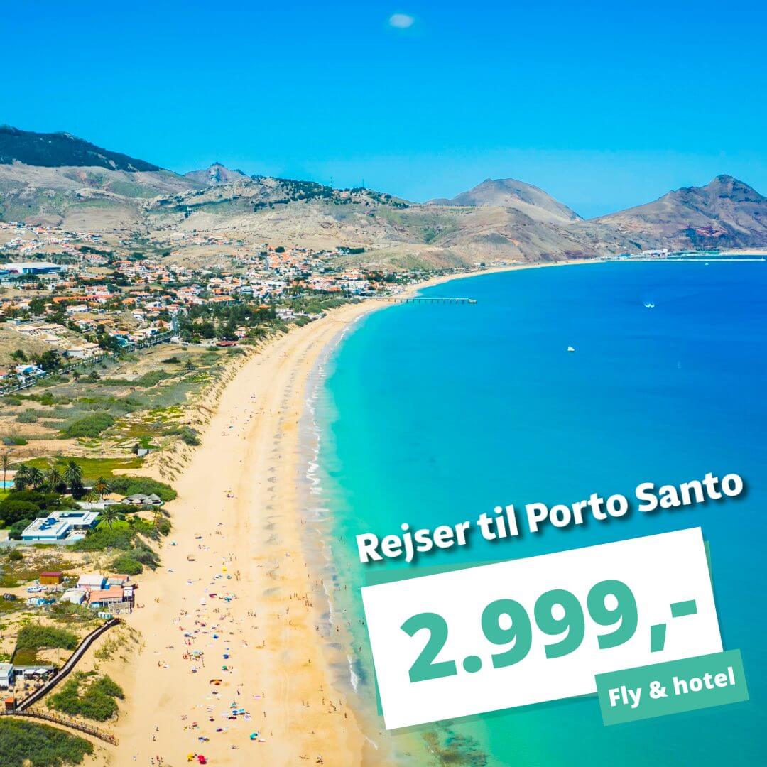 Billig afbudsrejse til smukke natur på Porto Santo! Nyd 7 nætter på et lækkert 4* resort med All Inclusive fra KUN 2.999,-