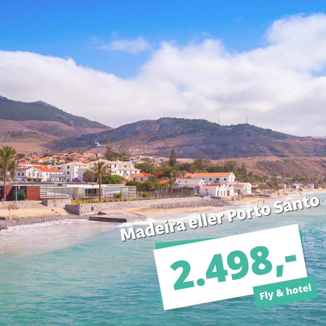 Billige afbudsrejser! Tag til Madeira eller Porto Santo fra kun 2.498,-