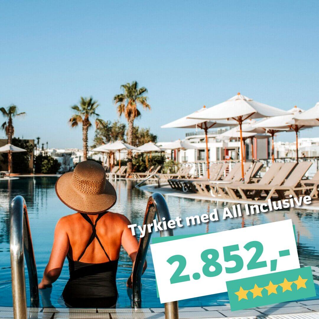 Tag på 1 uges 5-stjernet All Inclusive-ferie i Tyrkiet i april – fra kun 2.852,-