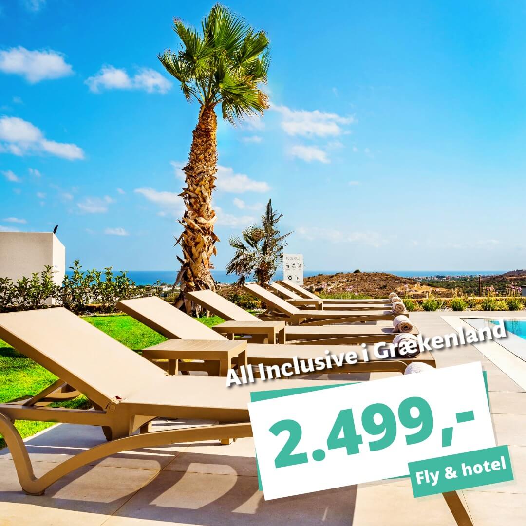 Tag på 1 uges All Inclusive til Grækenland – fra 2.499,-