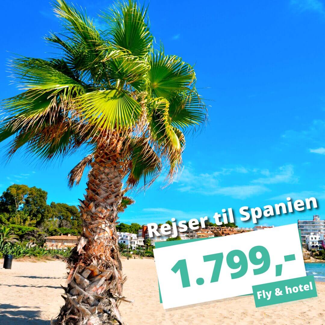 Afbudsrejser til Spanien – 7 dages ferie fra 1.799 kr.