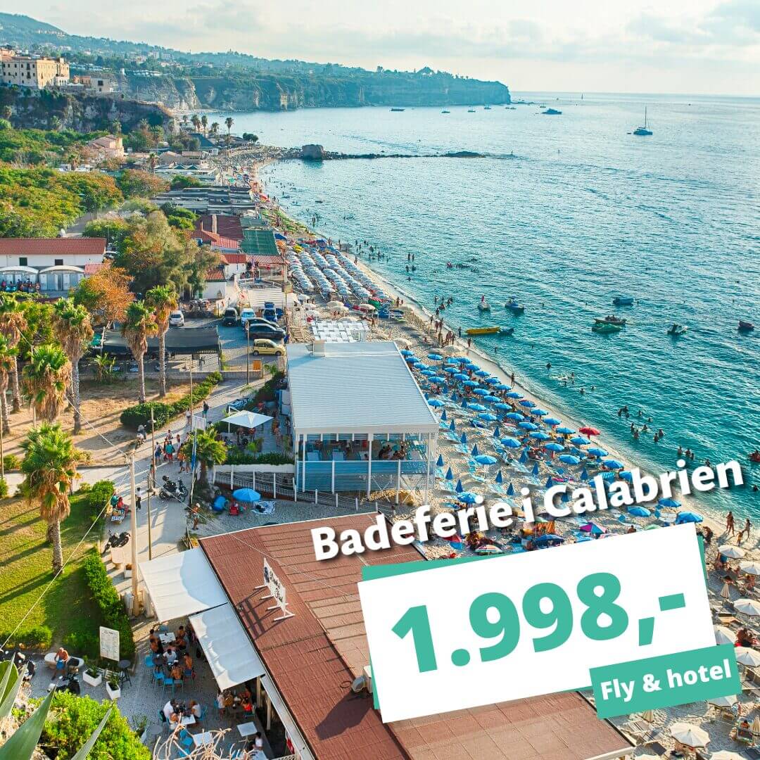 1 uges badeferie i Calabrien – inkl. morgenmad fra KUN 1.998,-!