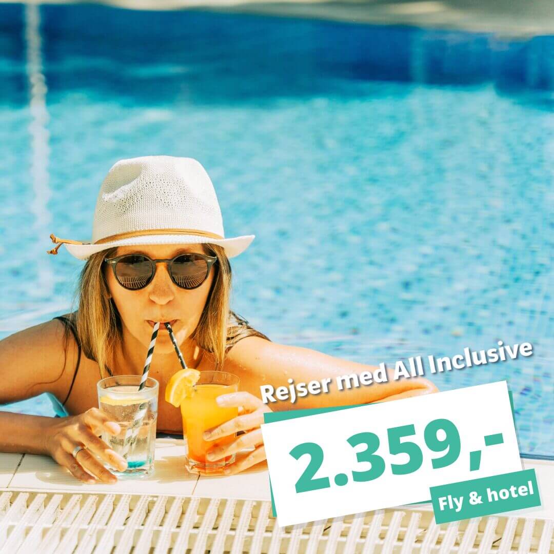 Billige rejser! 1 uges All Inclusive ferie i juni fra 2.359,-!
