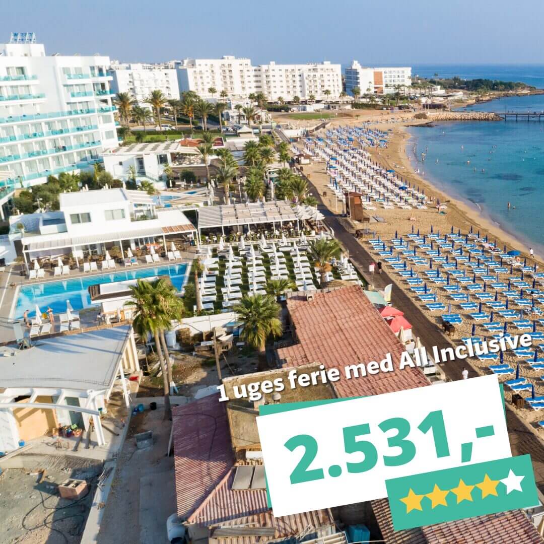 Vildt billigt! 4★ Afbudsrejser med All Inclusive fra 2.531,-
