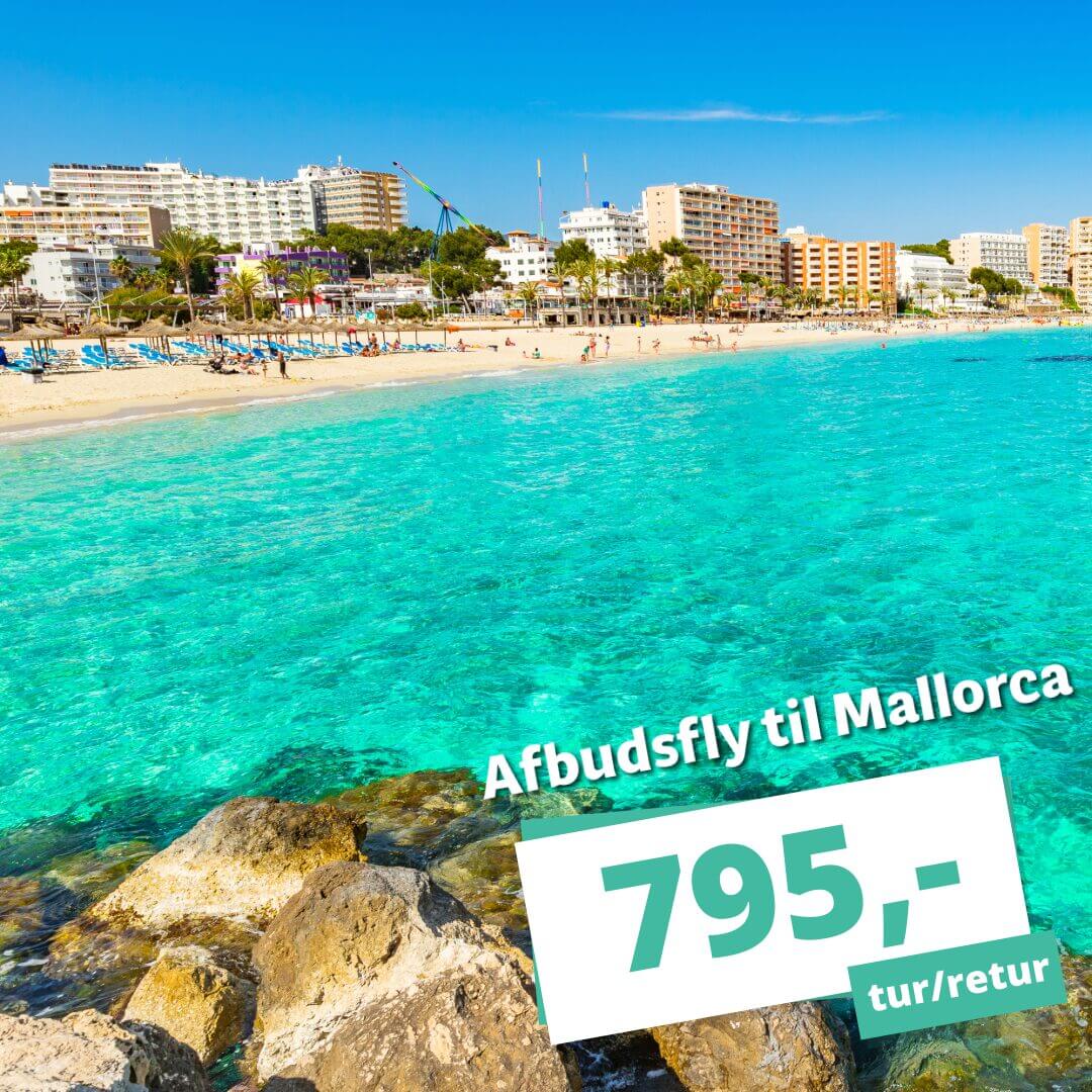 Har du snart ferie? Flyv på sommerferie til Mallorca fra 795,- t/r