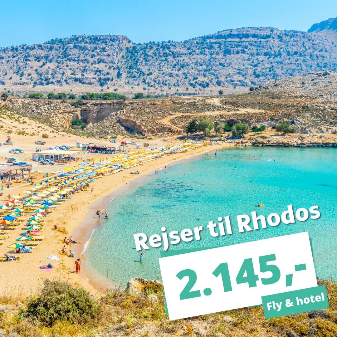 Rhodos kalder! 1 uges ferie fra kun 2.145,-